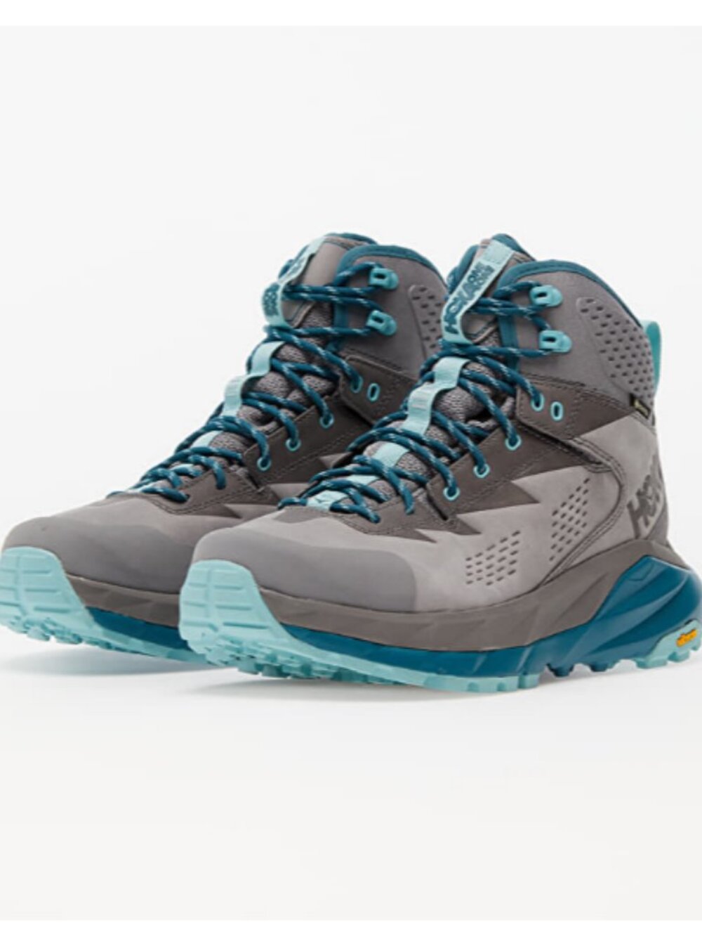 Hoka One One Kaha GTX Women's Hiking Boots in Frost Gray/Aqua Haze Size 8.5